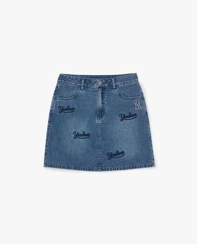  MLB - Chân váy denim mini Megagram 