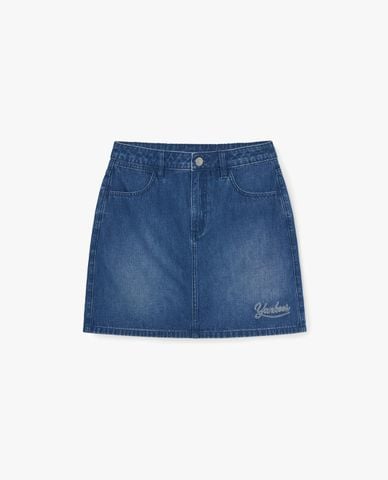  MLB - Chân váy denim mini Varsity Lettering 
