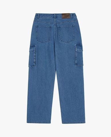  MLB - Quần jeans nam ống rộng Basic Small Logo 