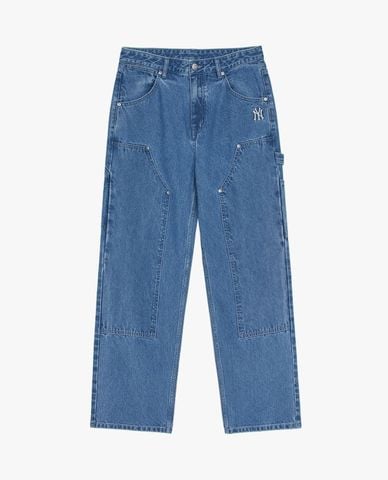  MLB - Quần jeans nam ống rộng Basic Small Logo 