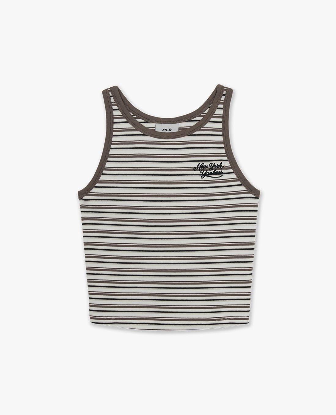 MLB - Áo ba lỗ nữ kẻ sọc phom croptop