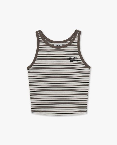  MLB - Áo ba lỗ nữ kẻ sọc phom croptop 