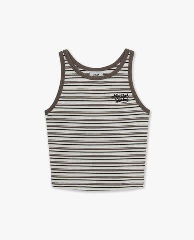  MLB - Áo ba lỗ nữ kẻ sọc phom croptop 