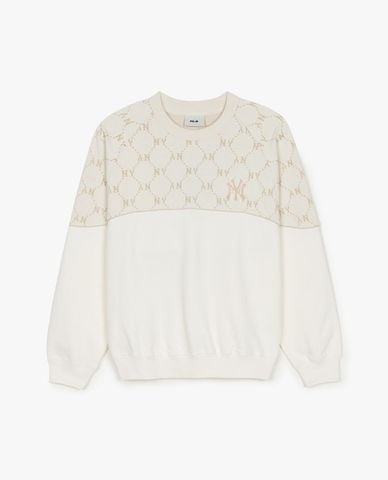  MLB - Áo sweatshirt unisex Dia Monogram Jaquard 