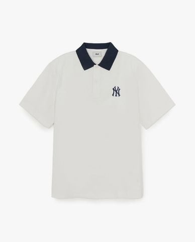  MLB - Áo polo unisex cổ bẻ tay ngắn Varsity 