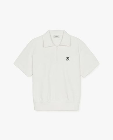  MLB - Áo sweatshirt unisex cổ bẻ tay ngắn Basic Small Logo 