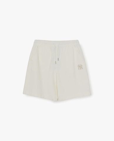  MLB - Quần short unisex ống rộng lưng thun Monogram 