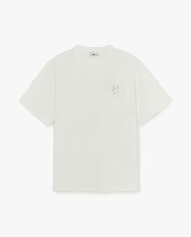  MLB - Áo thun unisex cổ tròn tay ngắn Varsity 