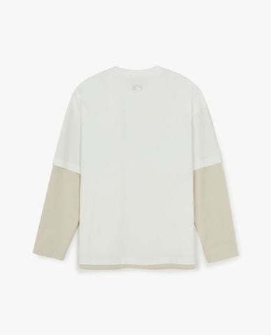  MLB - Áo thun unisex cổ tròn tay dài Basic Street Logo 