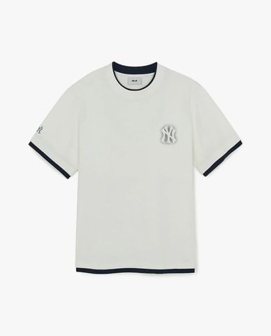  MLB - Áo thun unisex tay ngắn Basic Colorful Street Logo Layered 