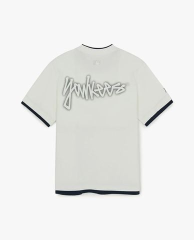  MLB - Áo thun unisex tay ngắn Basic Colorful Street Logo Layered 