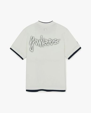  MLB - Áo thun unisex tay ngắn Basic Colorful Street Logo Layered 