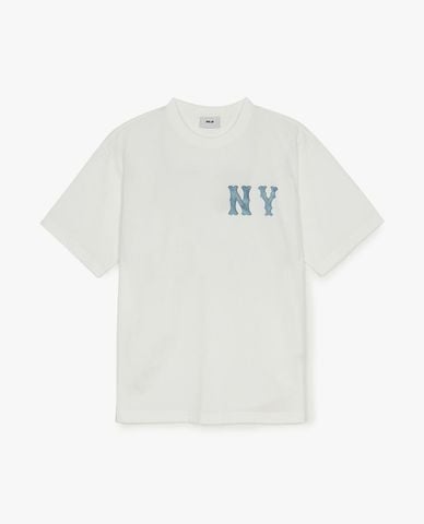  MLB - Áo thun unisex tay ngắn Basic Denimlike Coopers Overfit 