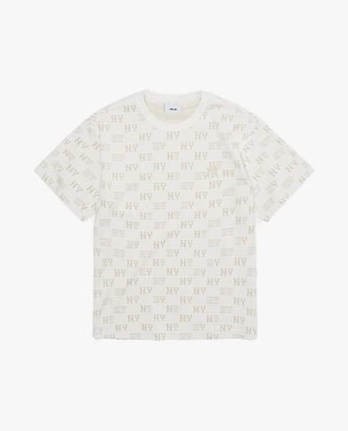 MLB - Áo thun unisex cổ tròn tay ngắn Retro 