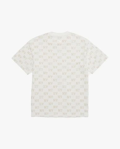  MLB - Áo thun unisex cổ tròn tay ngắn Retro 