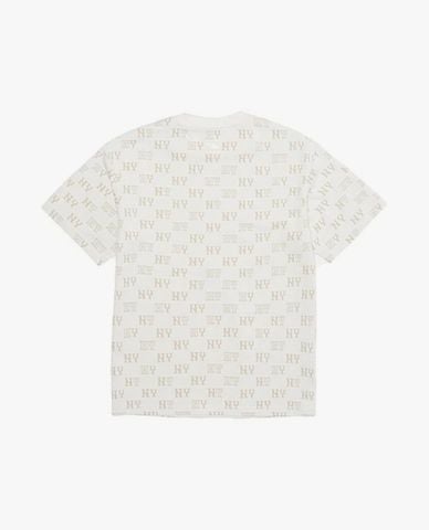  MLB - Áo thun unisex cổ tròn tay ngắn Retro 