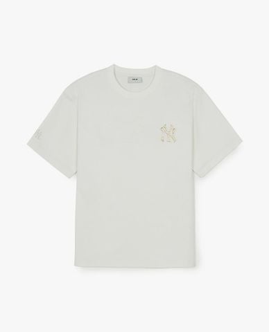  MLB - Áo thun unisex cổ tròn New Year Horse Back Graphic 