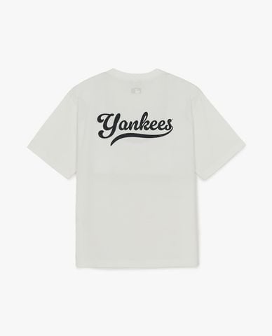  MLB - Áo thun unisex tay ngắn Sportive Cursive Back Lettering 