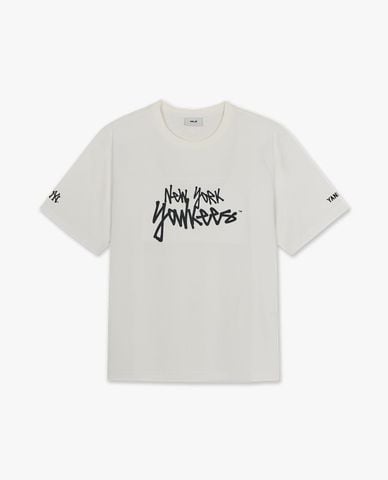  MLB - Áo thun unisex tay ngắn Sportive Mesh Lettergraphic 