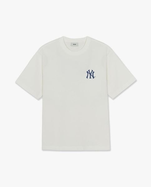  MLB - Áo thun unisex tay ngắn Vintage Letter Print 