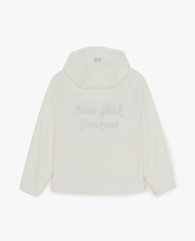  MLB - Áo khoác phối mũ unisex tay dài Varsity 