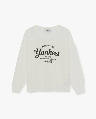  MLB - Áo sweatshirt nữ cổ tròn tay dài Varsity 