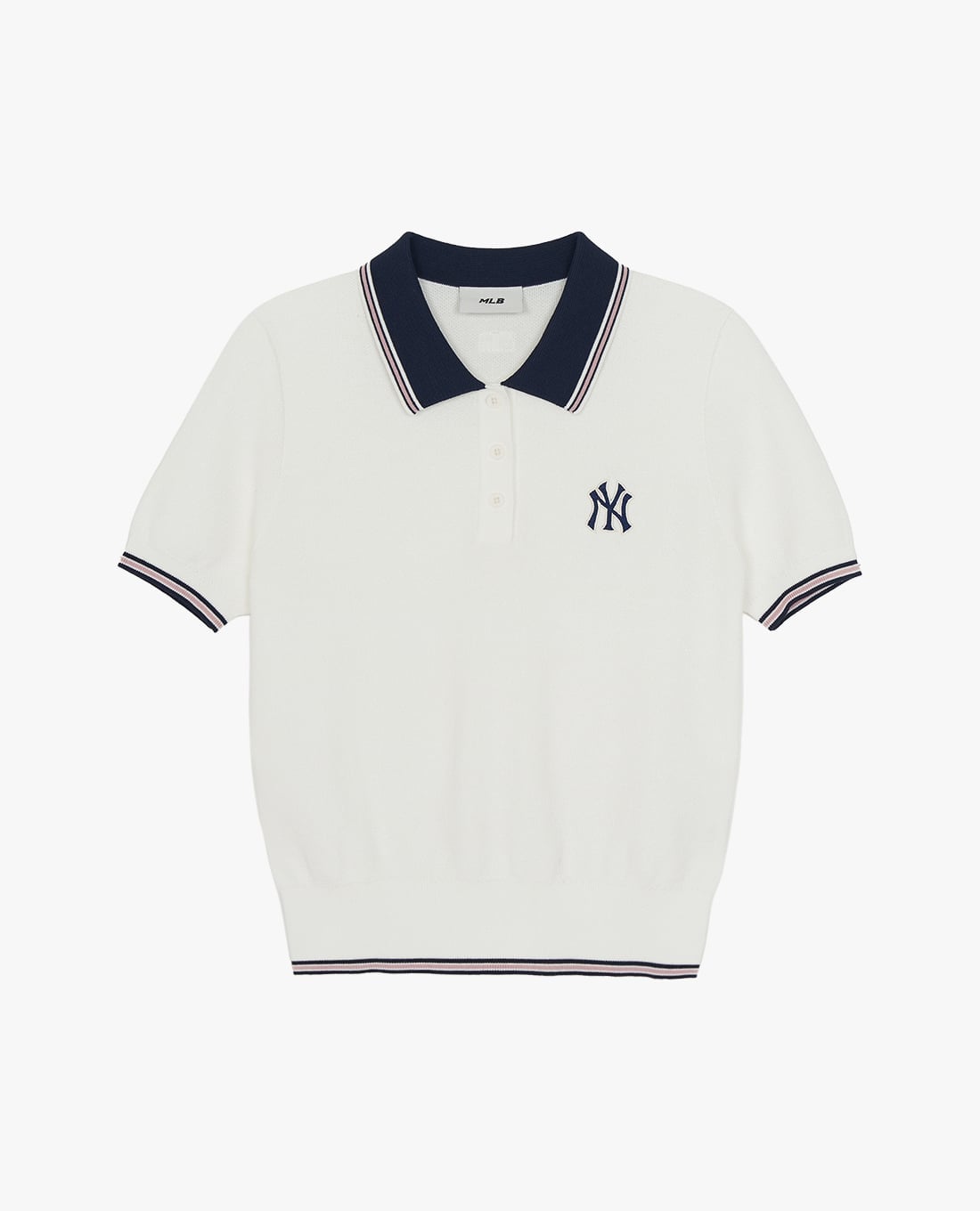 MLB - Áo polo nữ dệt kim tay ngắn Varsity Color Block