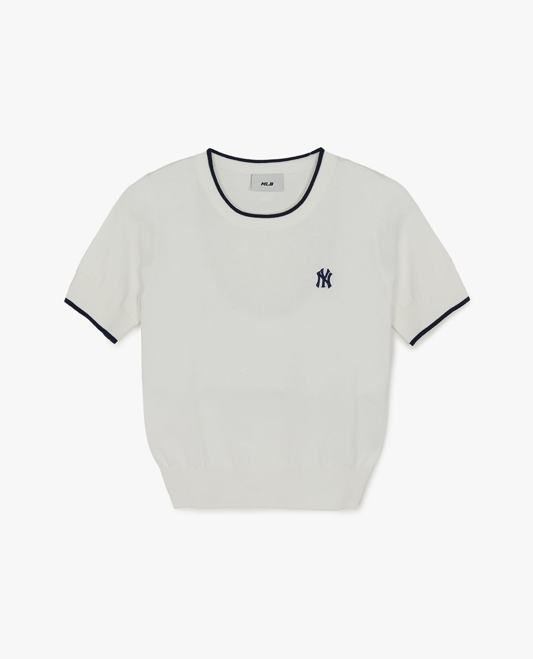 MLB - Áo dệt kim nữ cổ tròn tay ngắn Varsity