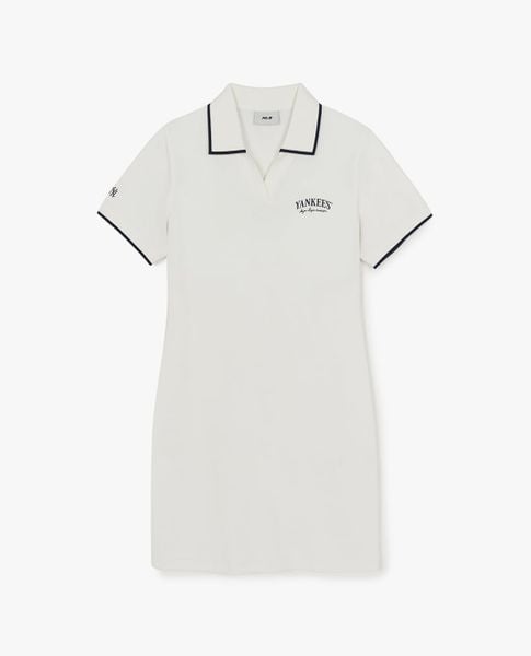  MLB - Đầm polo mini tay ngắn Basic Lettering 