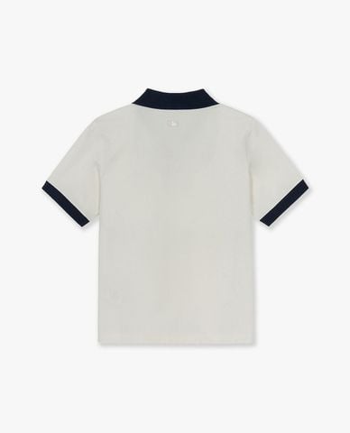  MLB - Áo polo nữ cổ bẻ tay ngắn Lapel 