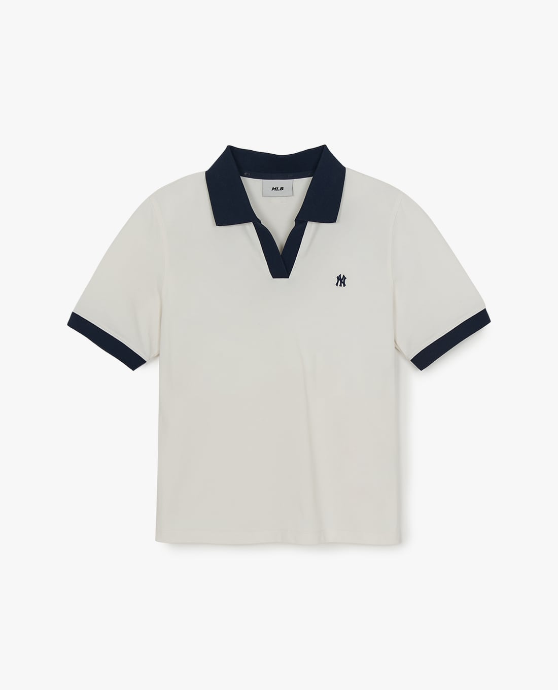 MLB - Áo polo nữ cổ V tay ngắn Basic