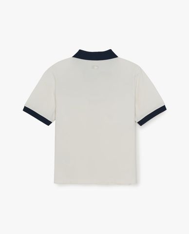  MLB - Áo polo nữ cổ V tay ngắn Basic 