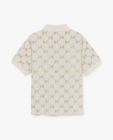  MLB - Áo polo nữ Dia Monogram Jacquard 