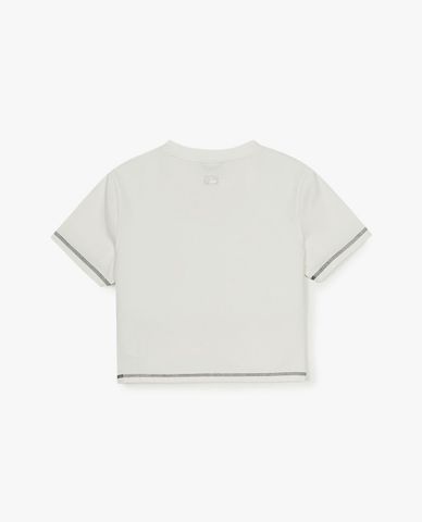  MLB - Áo croptop nữ cổ tròn tay ngắn Basic Coopers Logo 