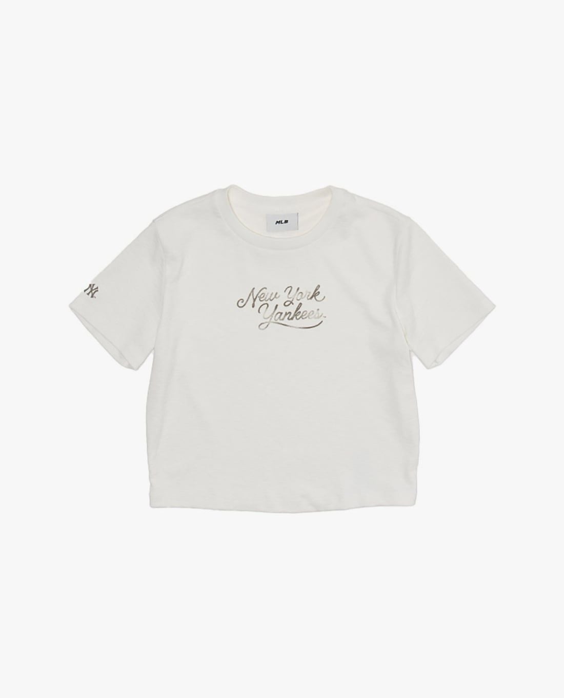 MLB - Áo croptop nữ cổ tròn tay ngắn