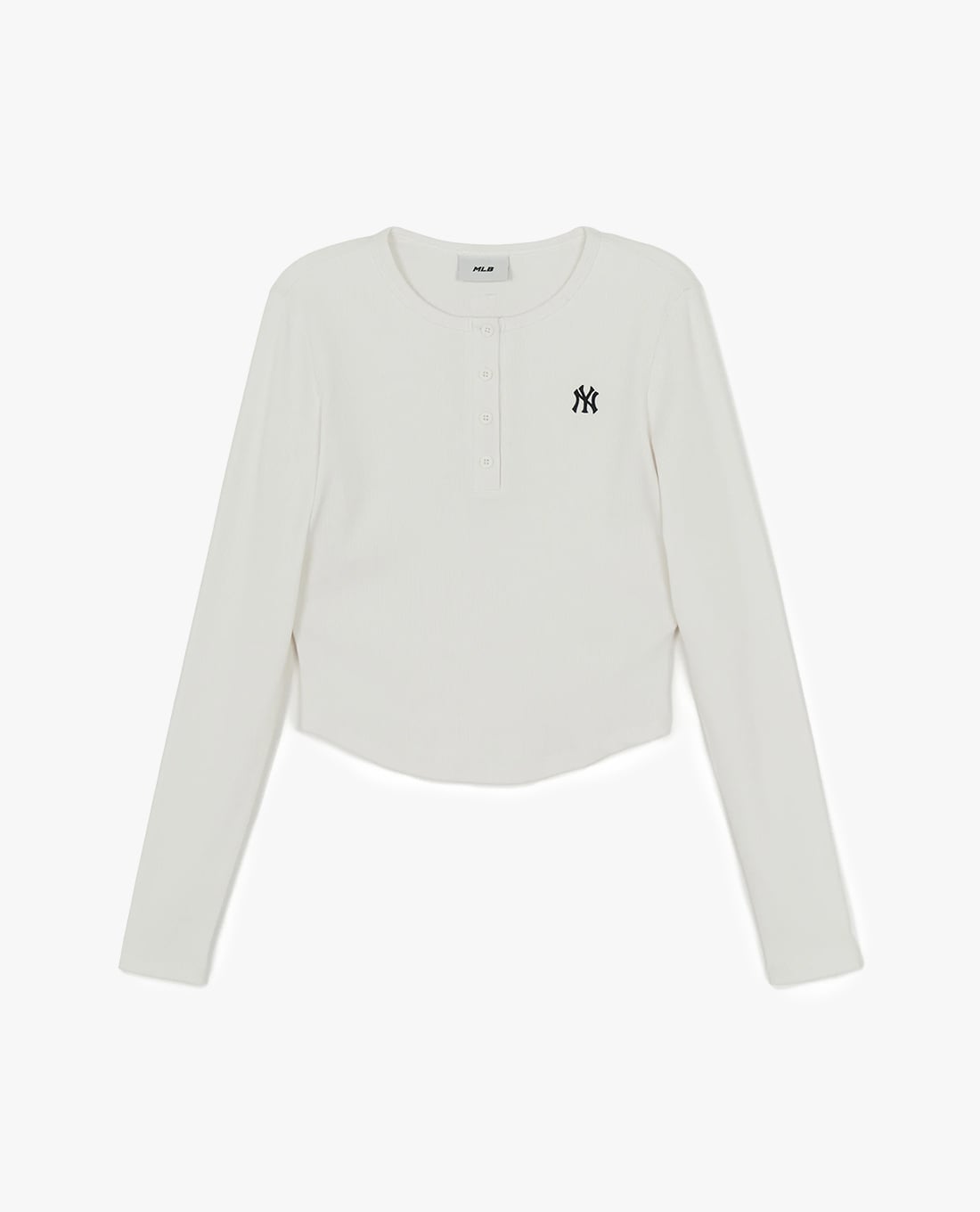 MLB - Áo croptop nữ cổ tròn tay dài Vintage