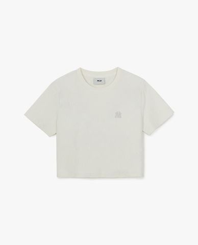  MLB - Áo croptop nữ cổ tròn tay ngắn Diamond Monogram 