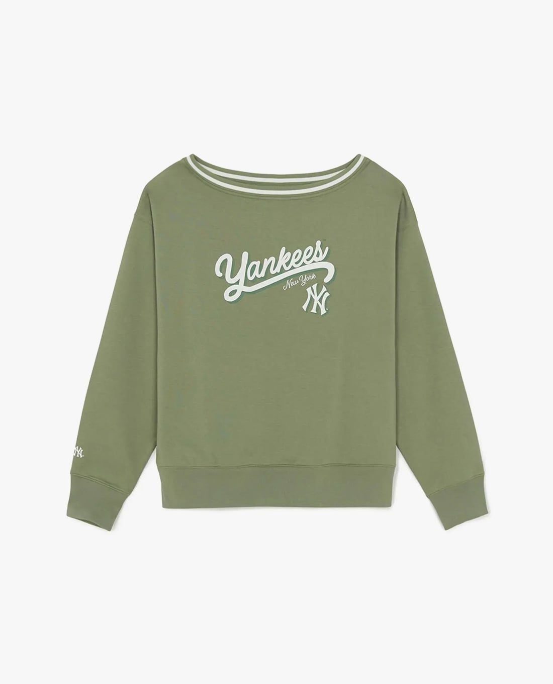 MLB - Áo sweatshirt nữ cổ thuyền tay dài Varsity Sportive
