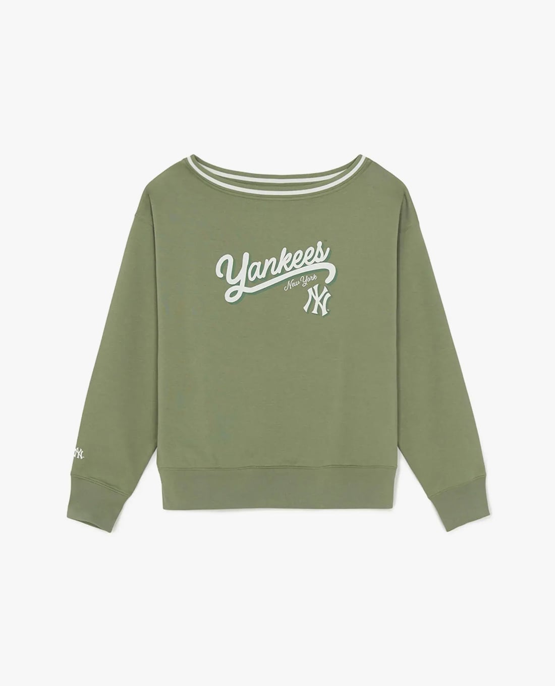 MLB - Áo sweatshirt nữ cổ thuyền tay dài Varsity Sportive
