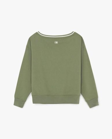  MLB - Áo sweatshirt nữ cổ thuyền tay dài Varsity Sportive 