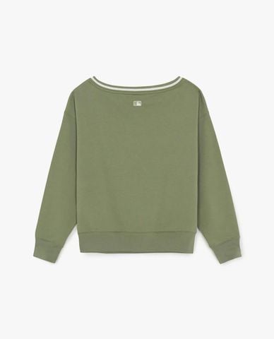  MLB - Áo sweatshirt nữ cổ thuyền tay dài Varsity Sportive 