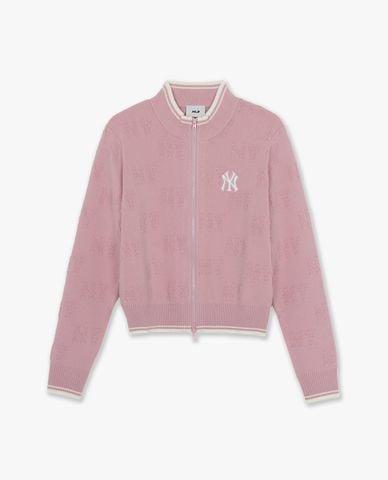  MLB - Áo khoác dệt kim nữ tay dài Classic Monogram 