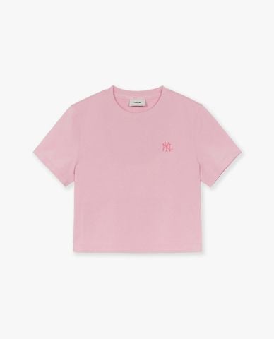  MLB - Áo croptop nữ cổ tròn tay ngắn Summer Vintage 