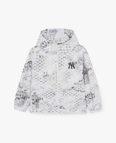  MLB - Áo khoác gió unisex phối mũ tay dài Monogram 