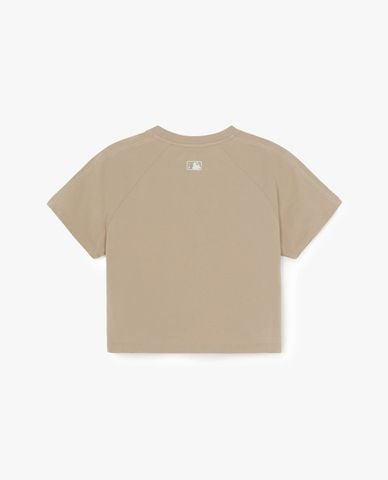  MLB - Áo croptop nữ cổ tròn tay ngắn Sportive Track 