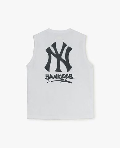  MLB - Áo ba lỗ unisex cổ tròn Basic Megalogonashi 