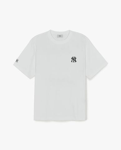  MLB - Áo thun unisex cổ tròn tay ngắn Basic Simple Street Logo 