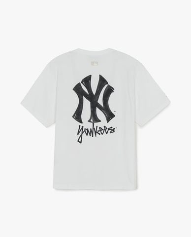  MLB - Áo thun unisex cổ tròn tay ngắn Basic Simple Street Logo 