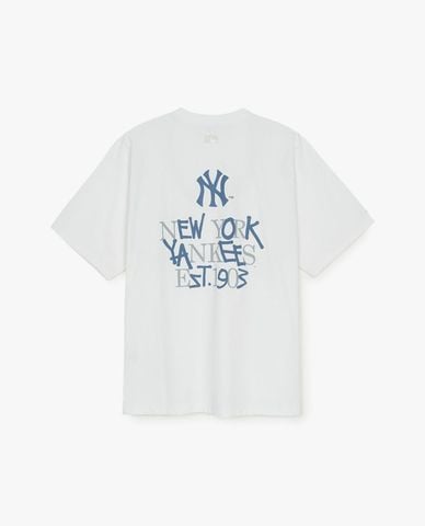  MLB - Áo thun unisex cổ tròn tay ngắn Basic Letter Mega 