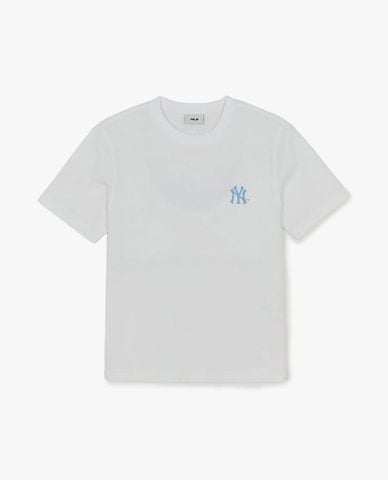  MLB - Áo thun unisex tay ngắn Basic Color Lettering Graphic 